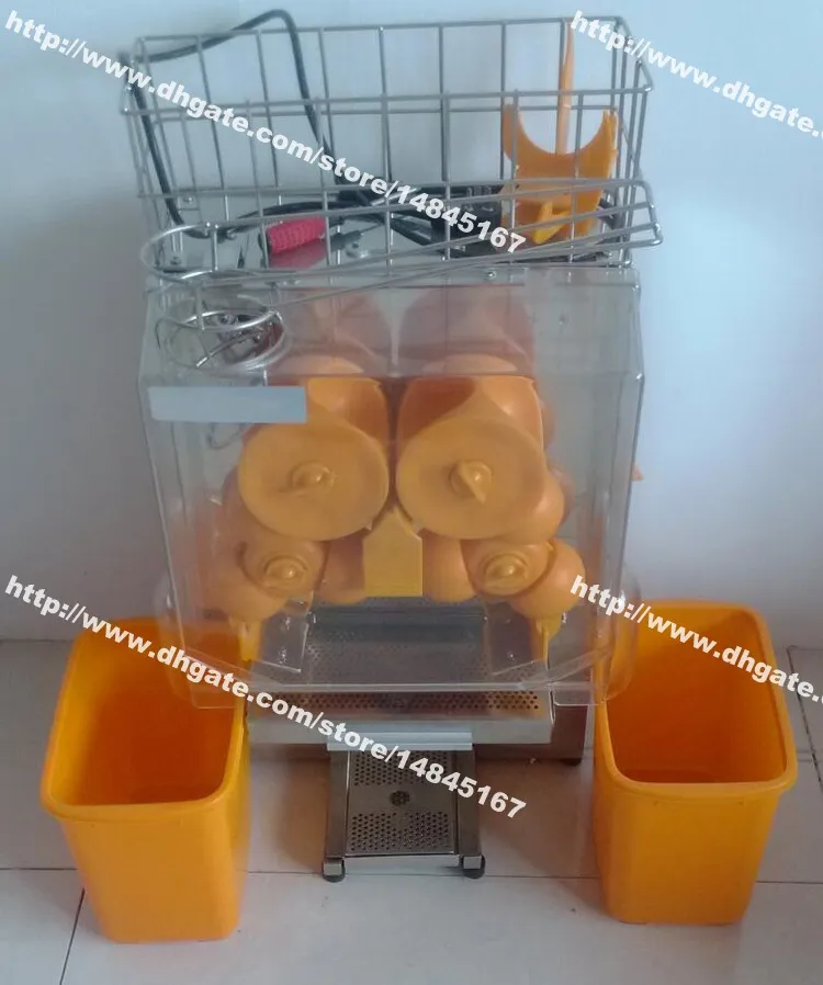 Gratis frakt Commercial Manual Feed Automatic Fresh Fruit Lemon Orange Juicer Squeezer Extractor Dispenser Vending Orange Juice Machine