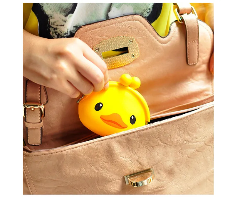 Mini Lovely Cortoon Coin Bag med 26 olika tecknat Silica Gel Hand Bag gratis DHL Shiipping