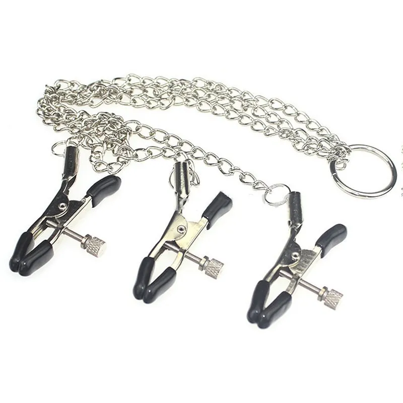 Bdsm Metal Long Chain Nipple Clamps Chains Adult Game Breast Clips Milk Folder Vagina Clip for Adult Couples Flirting Sex Toys