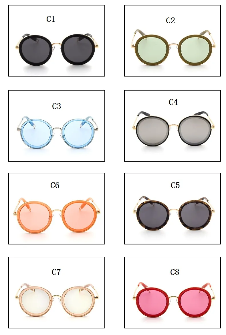 Les nouvelles lunettes de soleil joker 1793 hommes et femmes pour restaurer les anciennes lunettes de soleil rondes Tendance de la mode des lunettes de soleil Marine