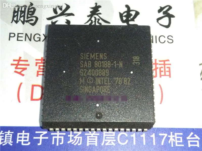 SAB80188-1-N, 16-BIT, 10 MHz, PQCC68. bağbozumu mikroişlemci / 188 eski CPU. garanti toplanması