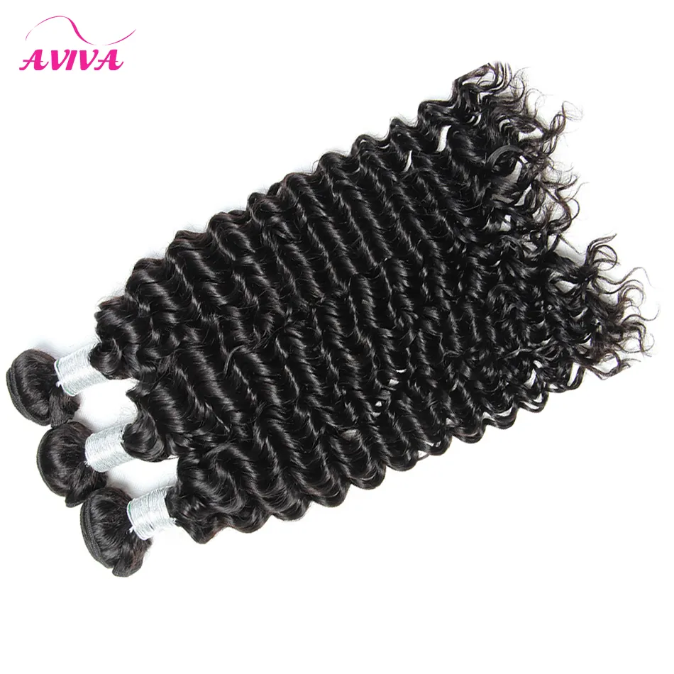 Brazilian Curly Virgin Human Hair Weave Bundles Peruvian Malaysian Indian Mongolian Deep Kinky Curly Human Hair Extensions Natural Color