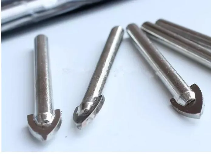 En düşük Fiyat 50 adet / grup 6.5mm Tungsten Karbür TCT Cam Karo Matkap Ucu matkap ucu seti