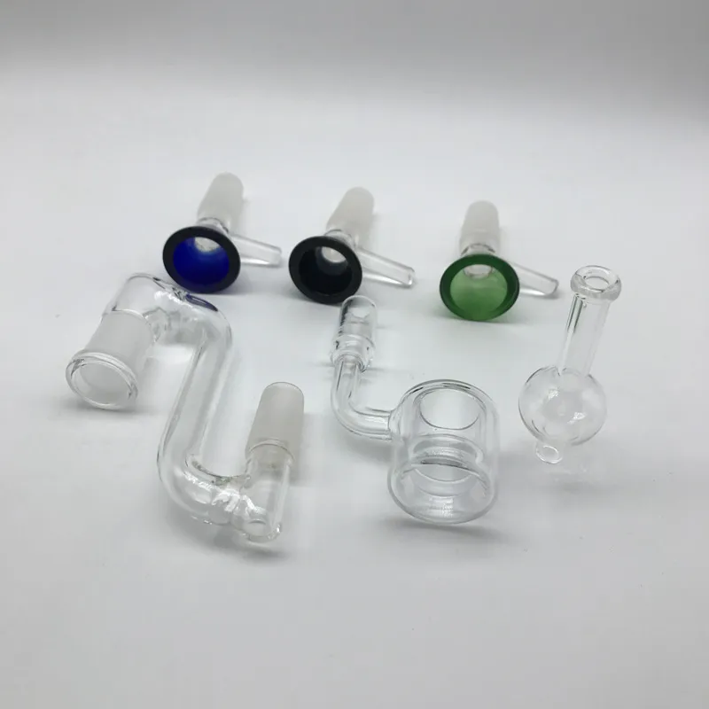 6 Inches Glass Oil Rigs With Free Quartz Thermal P Banger Nail Ball Cap Glass Bowls Drop Down Beaker Bongs Water Pipes