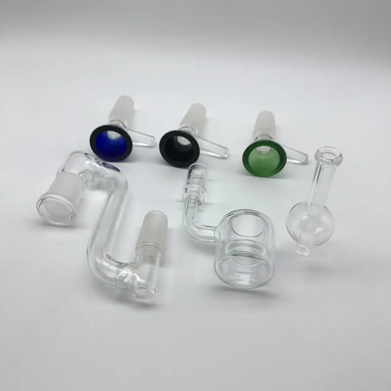 6 pouces plates-formes d'huile en verre avec quartz gratuit thermique P Banger Nail Ball Cap bols en verre Drop Down Beaker Bongs conduites d'eau