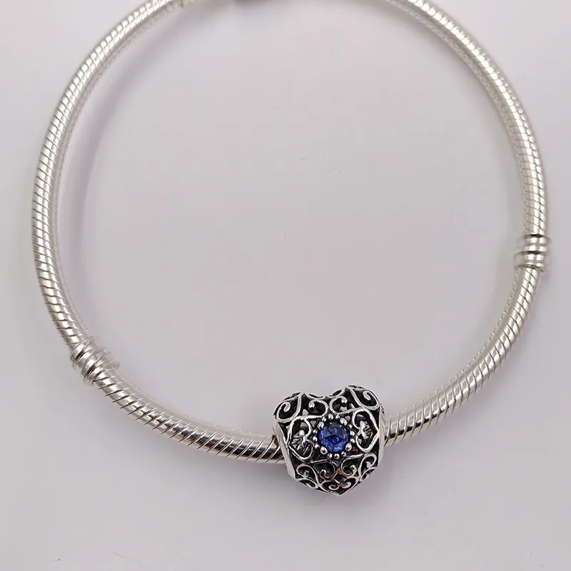 Andy Jewel Jewelry Silver Septurut Heart Birthstone 925 Sterling Silver Beads Fits European Pandora Style Armband 791290A