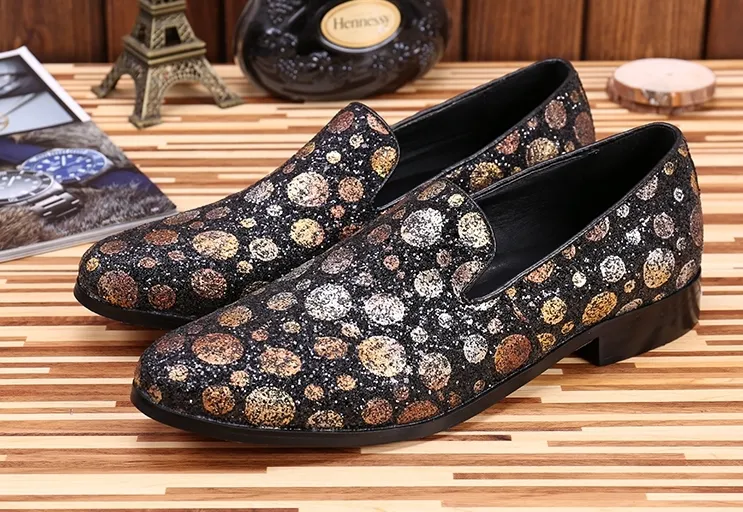 Leather Men Flats Shoes Round Toe Day Dress Leather Shoes Men Grain Leather Shallow Shoes High Quality