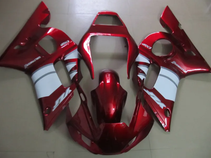 Kit carenatura di alta qualità per Yamaha YZF R6 98 99 00 01 02 carenature bianche vino rosso set YZFR6 1998-2002 OT15