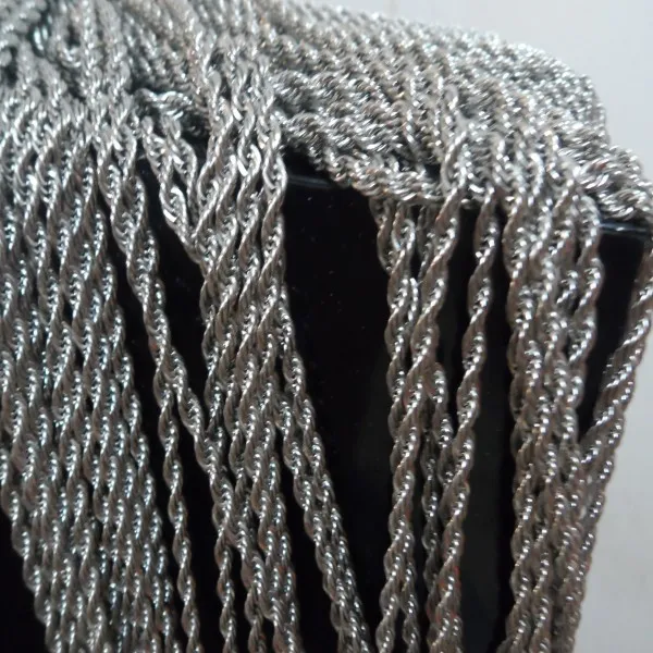2017 NEW LIST whole in bulk 10meter Fashion Silver TOne Stainless steel Jewelry Finding 4mm Singapore ed chain WOMEN 269C