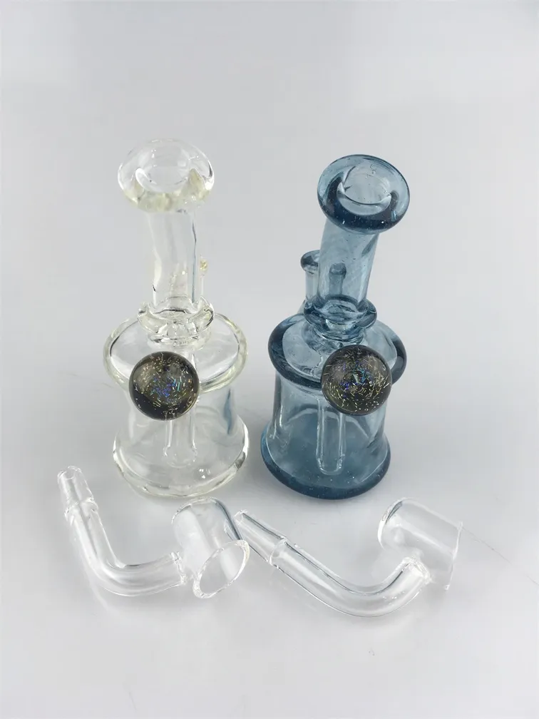 rfeUv Matériau en verre Mini Bong en verre Pipes à fumer enivrantes Plate-forme pétrolière Bol en verre de 10 mm