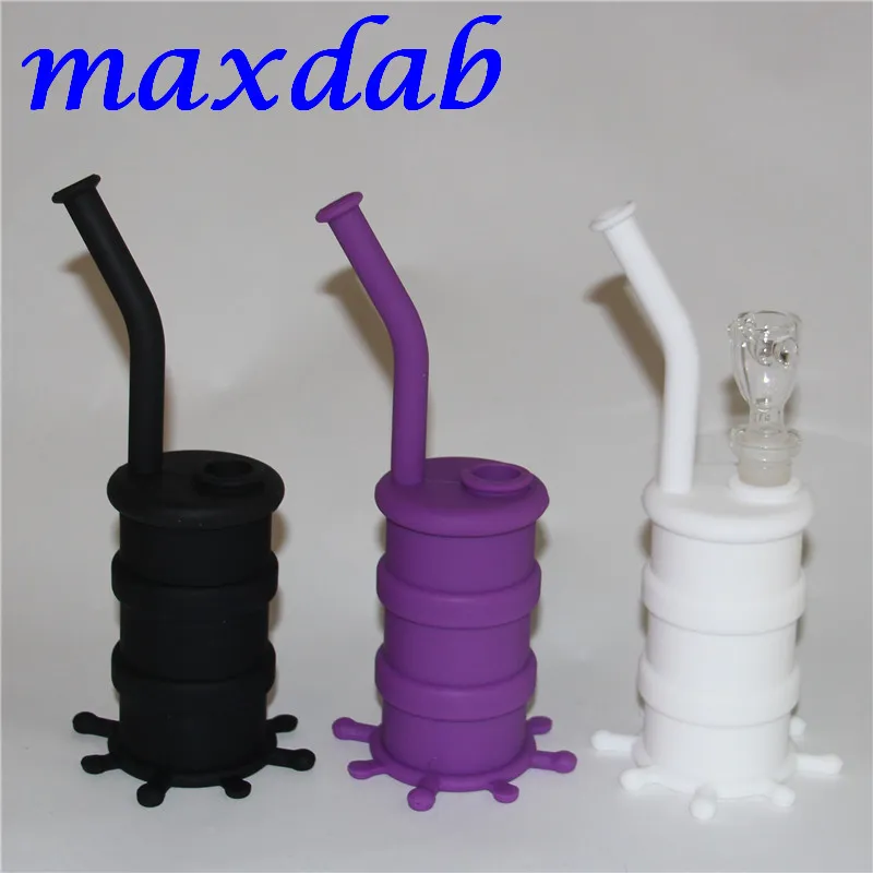 DHL Free Silicone Bong Water Pipe silicone oil rig hookah glass smoking Bongs Pipes with smoke accessories
