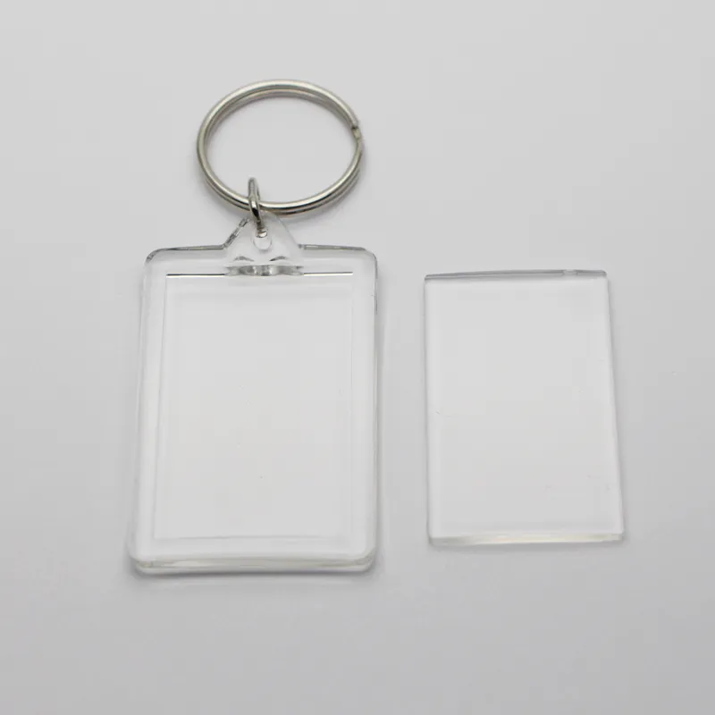 Acrylic Rectangle Blank Acrylic Keychains Insert Blank, 1.72X 1., 1/2Photo  Keyrings 100X #KP01C From Jojo991, $0.41