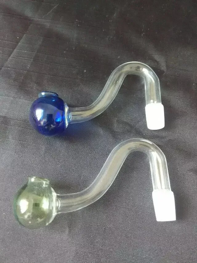 Short spray color S tube burning pot glass bongs accessories , Unique Oil Burner Glass Pipes Water Pipes Glass Pipe Oil Rigs Smoking with Dr