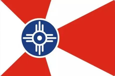 USA Kansas Wichita City Flag 3ft x 5ft Polyester Banner Flying 150 * 90cm Drapeau personnalisé extérieur