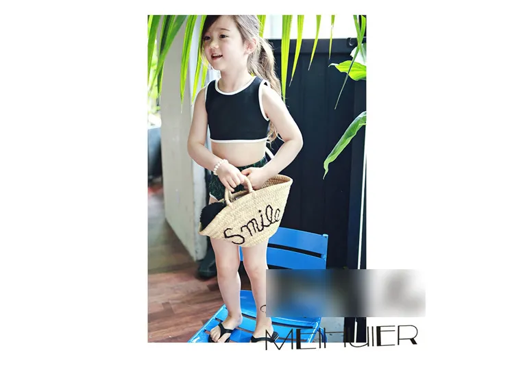 Fashion Korean Girls Swimwear Swimming Sets Spring Swim Sets Rash Guards Tops and Brief Shorts with Swim Caps Set Sun Bathing8532321