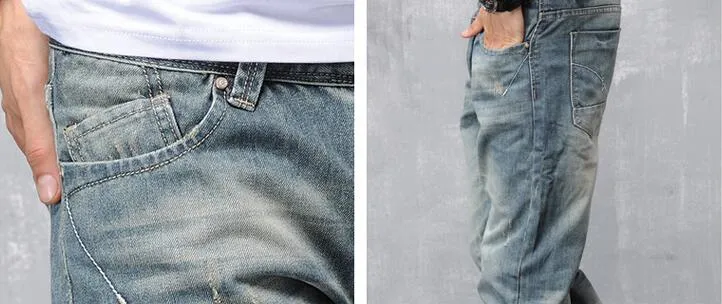 Yüksek Kalite Yeni Pamuk Erkek Kot Nostaljik Retro Gelgit Gevşek Dört Mevsim Vahşi Düz JM030 Mens Jean