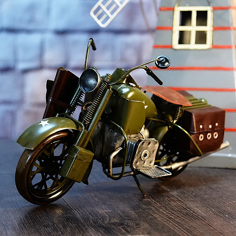 Weißblech-Motorradmodell, personalisiertes Jungenspielzeug, klassisches handgefertigtes Kunstwerk, kreatives Kindergeburtstagsgeschenk, Sammeln, Dekorieren