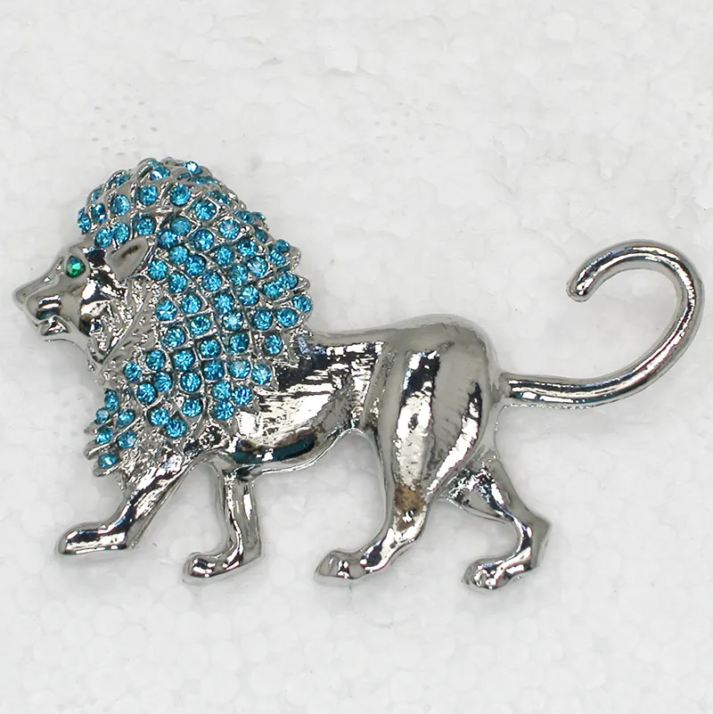 Vente en gros de mode cristal strass broche lion broches bijoux accessoires C064