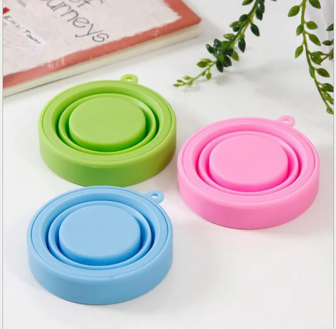 Portable Silicone Retractable Folding Water Cup Collapsible Outdoor Travel Telescopic Collapsible Soft Drinking Cup foldable Water Bottles