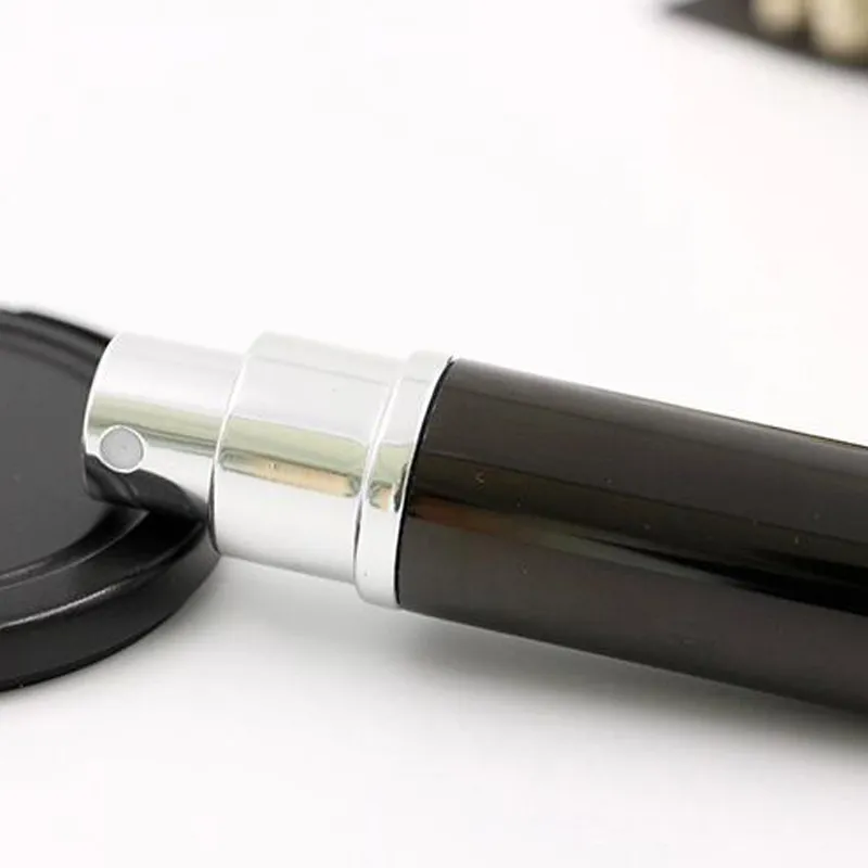 黒10cc 10ml 10mlの小型携帯用スプレーボトル空の香水瓶詰めの詰め替え可能性能不良のパルマの噴霧旅行アクセサリー