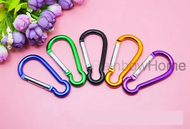 Larabiner Leyrings Keyrings Key Camp Sports Camp Snap Hook klęski turystyczne aluminiowe metalowe stali nierdzewne Trzeszki