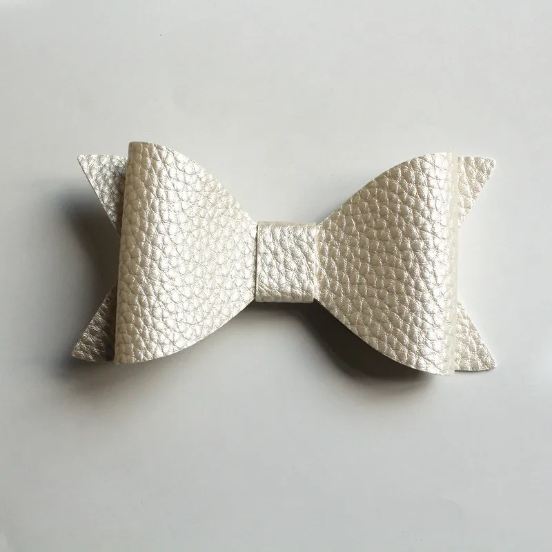 NIEUW IMITATIE LEDER Big Size Bows Design Baby Haarspelden Handgemaakte aritificerende vilt Kids Hair Clips Lovely Bowknot Hair -accessoires