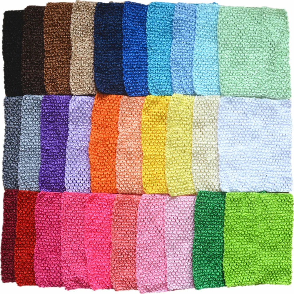 33 couleur 9 pouces bébé fille enveloppe de poitrine élastique infantile Waffle Crochet Bandband Baby Kids Rayon Tutu Tube Tops Girl Hairband 23 CMX20CM6946210