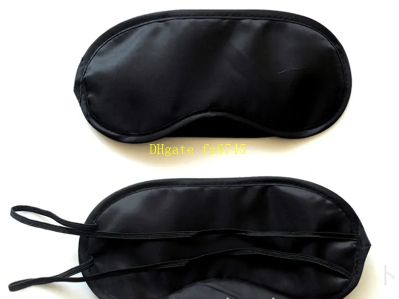 10 pçs / lote Frete Grátis Atacado Viagem Eyemask Máscara de Olho Sombra Tampa Venda Travesseiro Dormir Viagem cor Preta