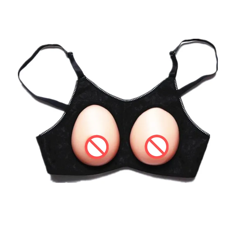 drop high quanlity straps on one piece silicone breast forms fake rubber boobs 600 g pair A cup for trangender4497487