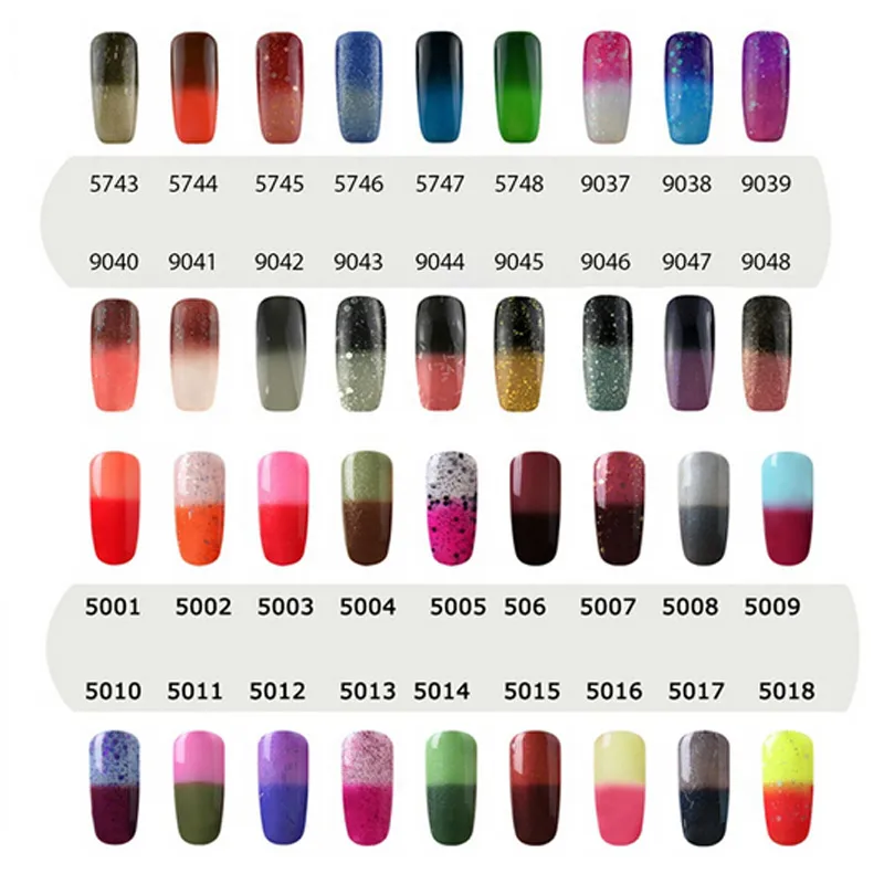 Elite99 7ml temperaturbyte Chameleon byte av färg suga av UV Nail Gel Polska UV-gel Välj 8 från 54 färg