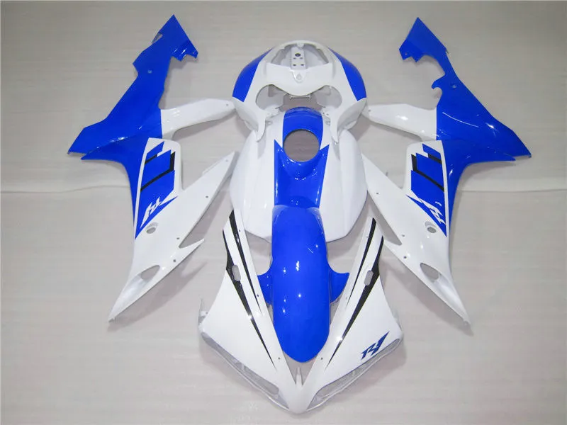 Injeção moldado top venda kit de carenagem para Yamaha YZFR1 2004 2005 2006 carenagens brancas azuis YZF R1 04-06 OT24