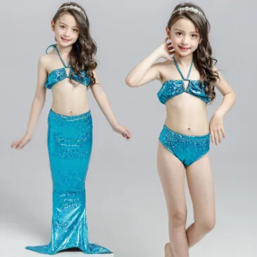 American and European children's mermaid bathing suit, the little mermaid's tail swimsuit, girl beach bikini bikini