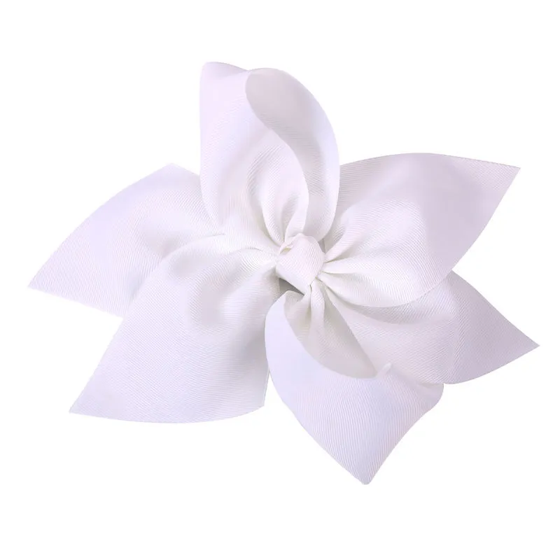 varmförsäljning! 10 tums boutique Grosgrain Ribbon Bow Girls Hairpins Big Bowknot Hair Clip Hårtillbehör 196 Färger tillgängliga! /