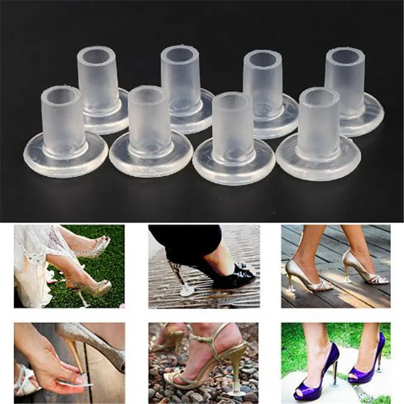 Protecteur de talon haut 2 couleurs Caps Stiletto Dancing High Heel Cover Stopper Antislip Silicone Protectors pour mariage et fête acc280