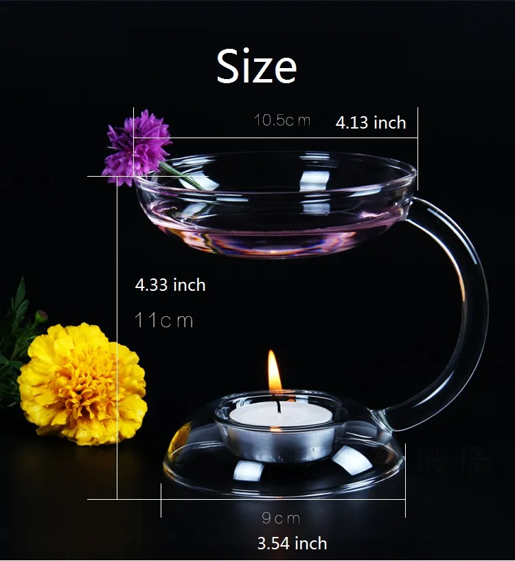 Świeczki Posiadacze Aromaterapia Dyfuzor do Aromaterapii Pyrex Glass Wedding Party Decoration Home Decor Wedding Prezenty dla gości