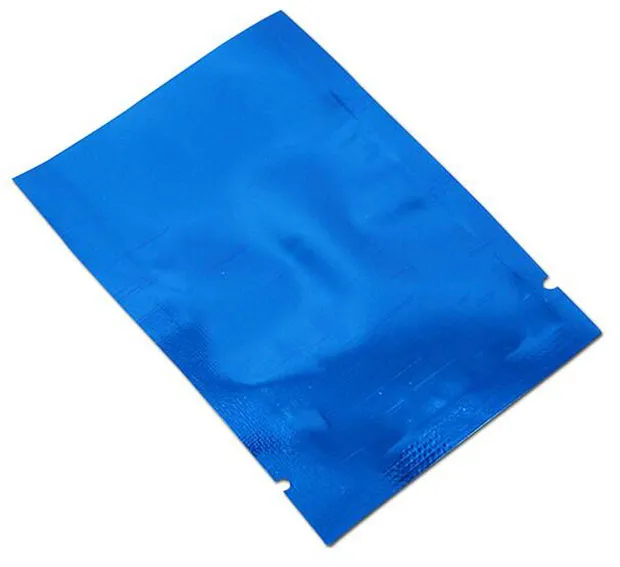 500 шт. / Лот синий тепловой уплотнение алюминиевая фольга мешок для порошковой закусочной упаковки открыть верх Майлар вакуумное мешок события бесплатная доставка