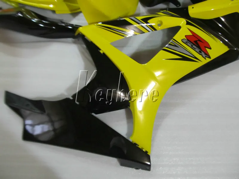 Hoge Kwaliteit Moto Parts Fairing Kit voor Suzuki GSXR1000 07 08 Geel Black Backings Set GSXR 1000 2007 2008 OY15