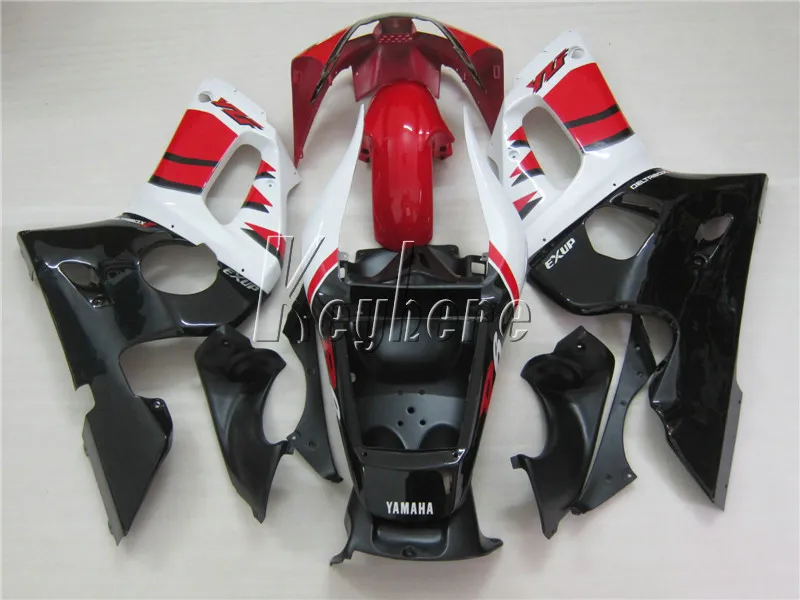 Kit carenatura moto per Yamaha YZR R6 98 99 00 01 02 set carene rosso nero bianco YZFR6 1998-2002 HT06