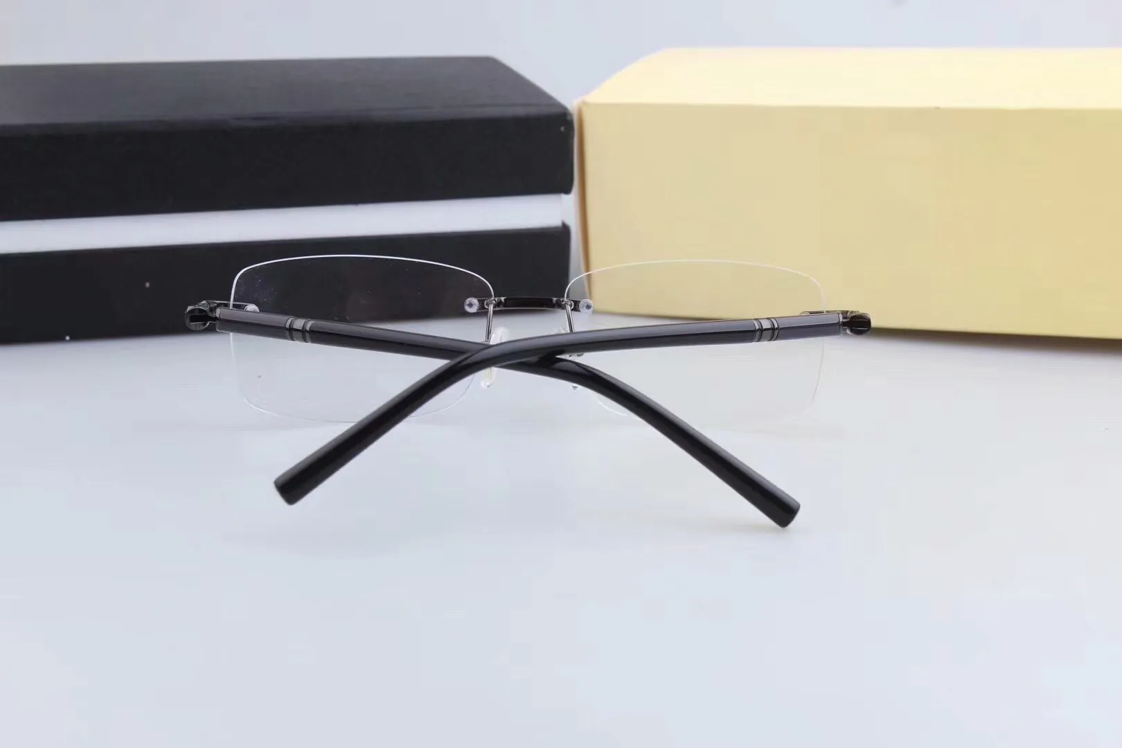 Erkekler ve Kadınlar için Çerçeve Optik Gözlükler Retro 476 Stil Anti-Mavi Işık Lens Plaka Kare Tam Çerçeve Kutusu