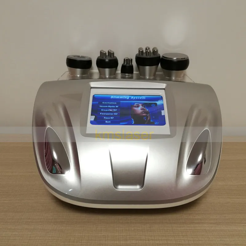 40kHz Ultraljuds kavitation RF Kroppsbantning Maskin Radiofrekvens Vakuumcelluliteravlägsnande 5 i 1 skönhetsutrustning