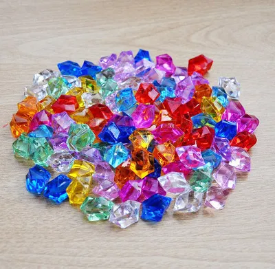 100 pièces/paquet perles de cristal acrylique plastique couleur pierre simulation réservoir de glace aquarium eau culture plante verte décoration particules