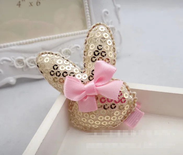 lot mode mignon paillettes lapin épingles à cheveux solide paillettes dessin animé lapin Barrettes princesse pâques chapeaux Boutique cheveux Accesso9844530