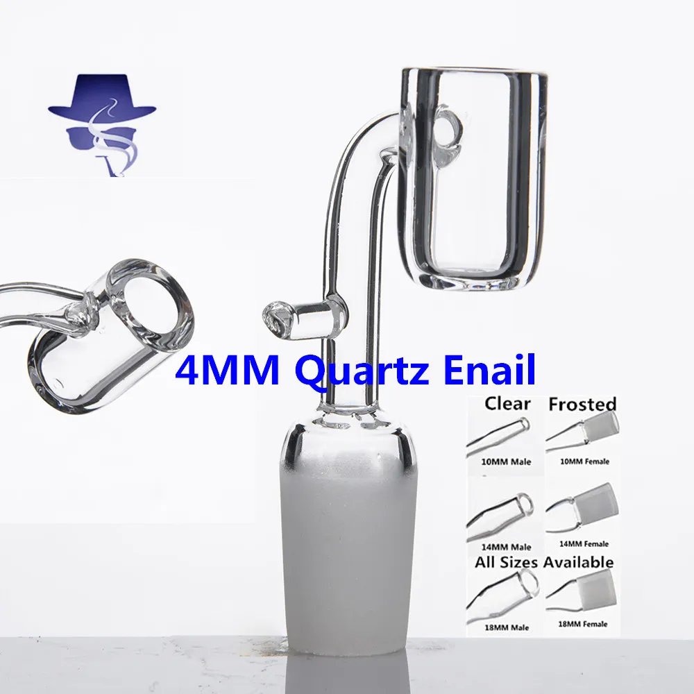 4mm thick Quartz Enail Electronic Quartz Banger Nail 19.5mm Bowl Dia For 20mm Heating Coil