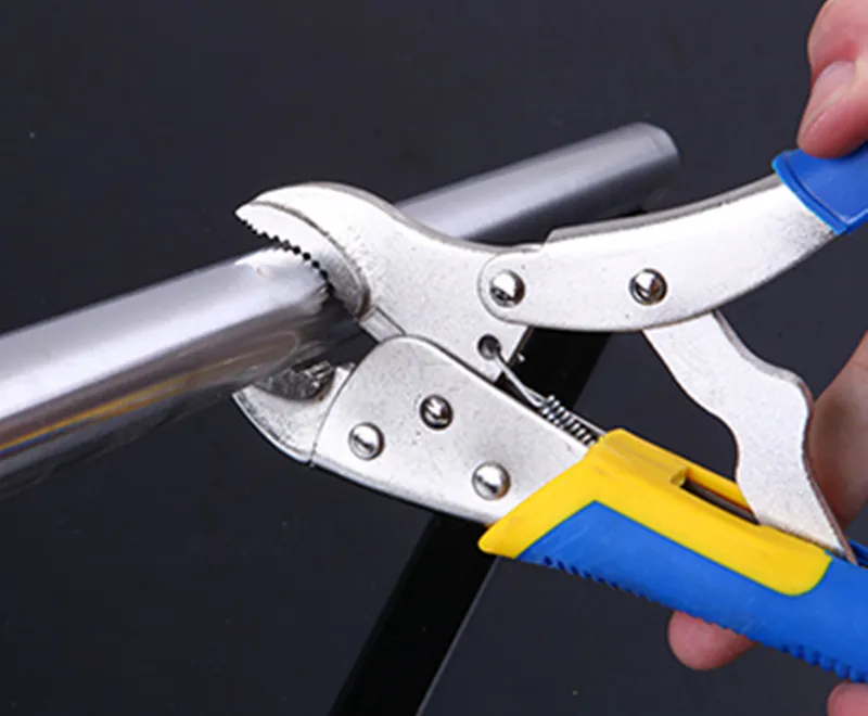 Carbon Steel Locking Pliers Round Mouth Pincers Fast Clip Fixed Gripping Nipper Crimper Multi Hand Tools Herramienta Manuais