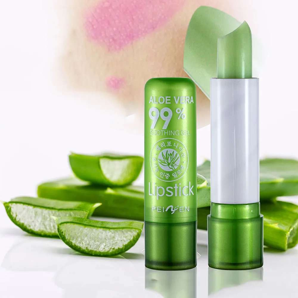 Vente en gros-Aloe Vera Rouge à lèvres Couleur Changement d'humeur Rouge à lèvres hydratant longue durée Livraison gratuite