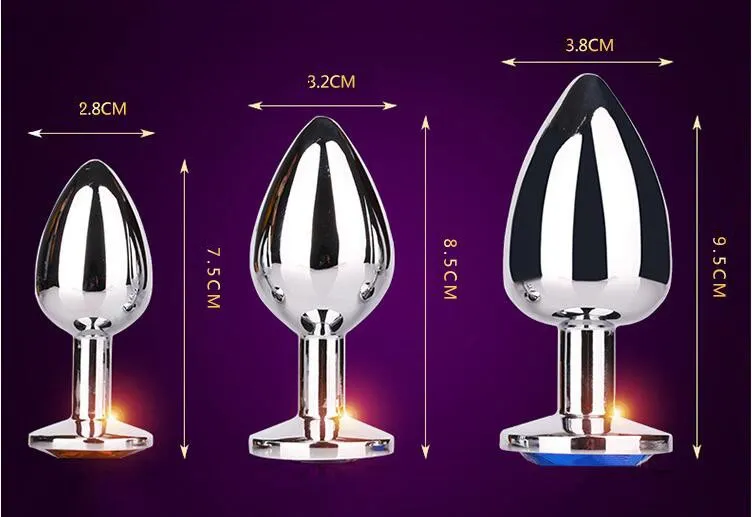 3 sizes Stainless Steel Attractive Butt Plug Rosebud Anal plugs Jewelry sex toys for couple safe and nontoxic buttplug6752055