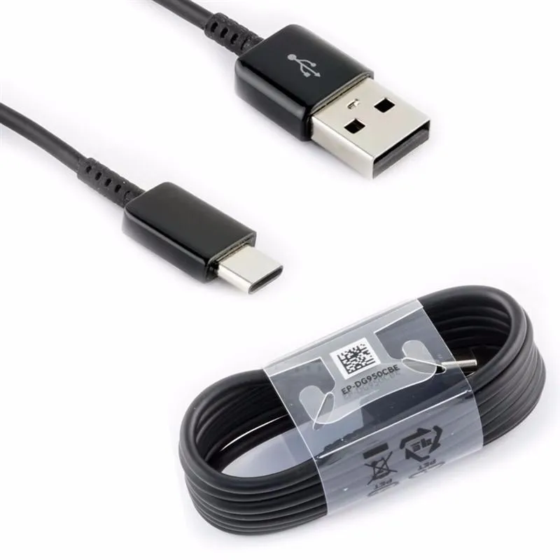 Cavo USB di tipo C da 1,2 m per Samsung Galaxy Note 8 S8 S8 Plus per dispositivo di tipo C Ricarica rapida Ricarica Cavo dati di sincronizzazione Alta qualità 100 pezzi / su