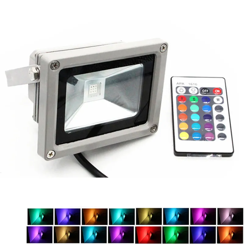RGB LED Floodlight Rgbs 10W 20W 30W 50W Outdoor Lighting With RGB Remote Control Spotlight 85 265V IP65 Floodlight Rgb From Cxwonled 12.66 DHgate.Com