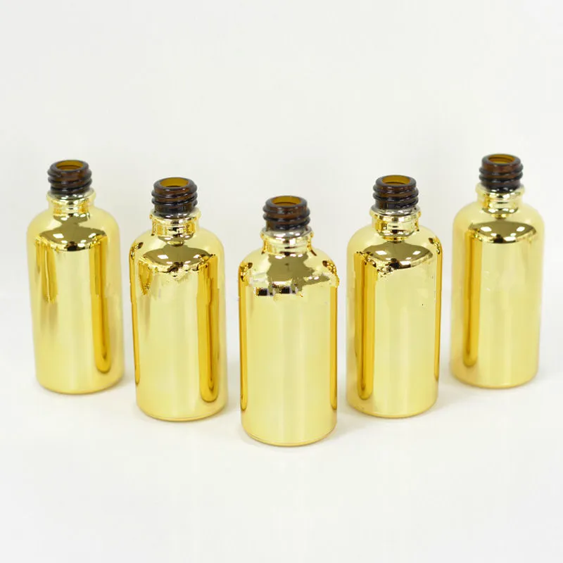 Wholesale Gold Glass Essential Oil Gold Water Bottle With Cap 20ml