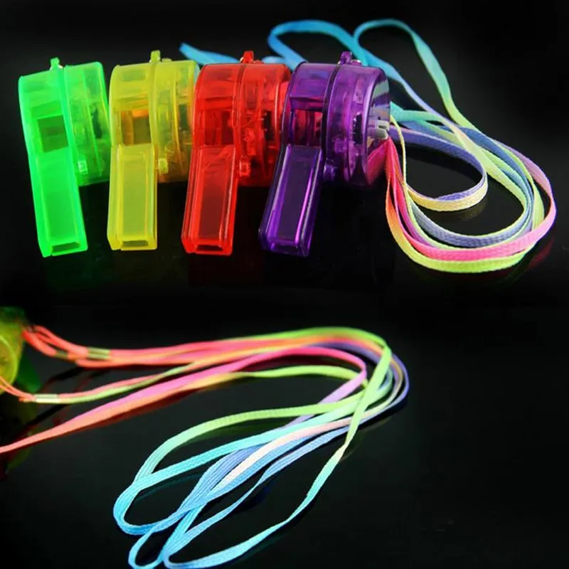 Hot 6*3cm multi color LED flashing whistle blinking Bar whistle light kids toys for party favors fast shipping F2017743